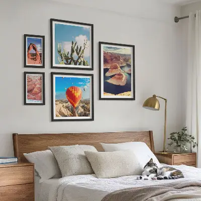 Tableau de décoration murale motifs de paysages de montagne et d'eaux