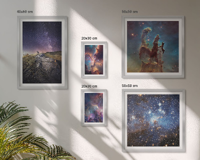 Lot de tableaux encadrés Paysages cosmiques des galaxies