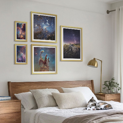 Lot de tableaux encadrés Paysages cosmiques des galaxies