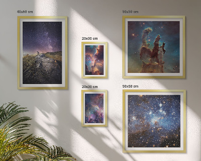 Lot de tableaux encadrés Paysages cosmiques des galaxies