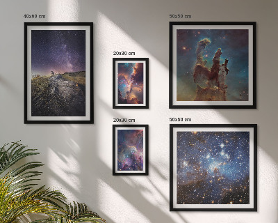 Lot de tableaux encadrés Paysages cosmiques des galaxies