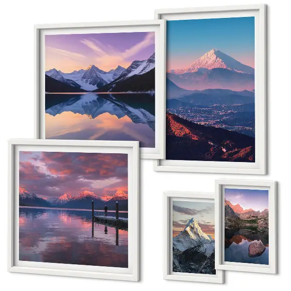 Tableau de décoration murale vues sur les montagnes et sommets pittoresques
