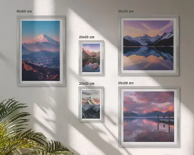 Tableau de décoration murale vues sur les montagnes et sommets pittoresques