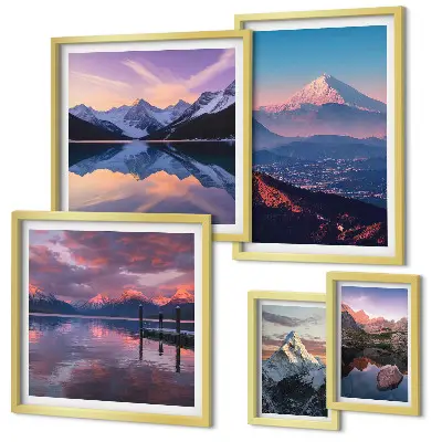 Tableau de décoration murale vues sur les montagnes et sommets pittoresques
