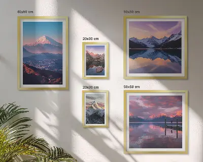 Tableau de décoration murale vues sur les montagnes et sommets pittoresques