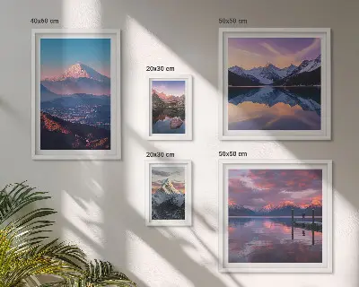 Tableau de décoration murale vues sur les montagnes et sommets pittoresques