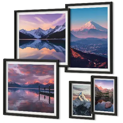 Tableau de décoration murale vues sur les montagnes et sommets pittoresques
