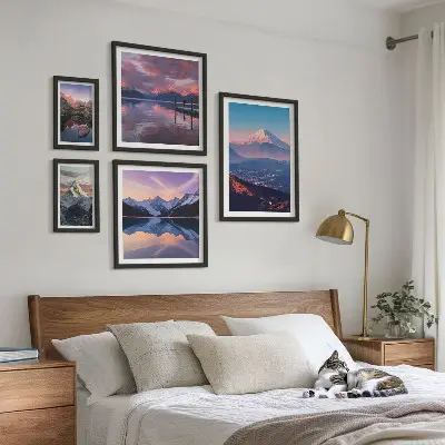 Tableau de décoration murale vues sur les montagnes et sommets pittoresques