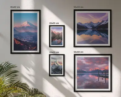 Tableau de décoration murale vues sur les montagnes et sommets pittoresques