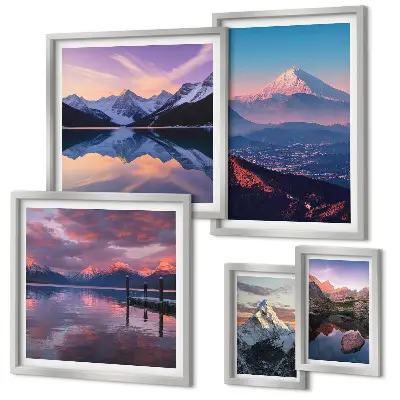 Tableau de décoration murale vues sur les montagnes et sommets pittoresques