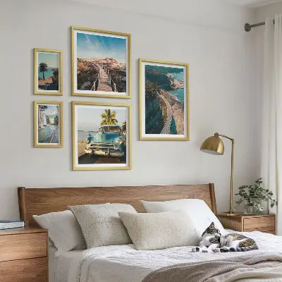 Tableau de décoration murale paysages de voyages et voitures dans la nature