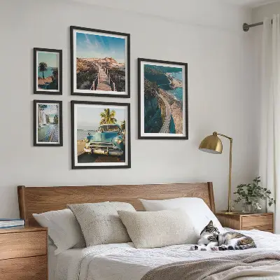 Tableau de décoration murale paysages de voyages et voitures dans la nature