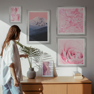 Tableau de décoration murale Paysages roses fleurs modernes