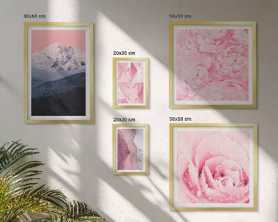 Tableau de décoration murale Paysages roses fleurs modernes