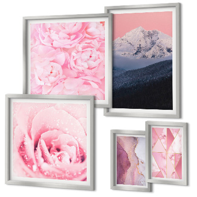 Tableau de décoration murale Paysages roses fleurs modernes