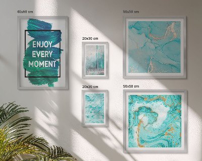 Ensemble de 5 tableaux Compositions abstraites avec inscriptions