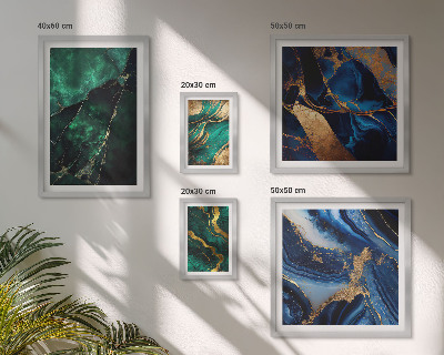 Lot de tableaux encadrés Des abstractions élégantes avec de la verdure