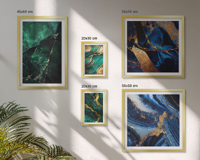 Lot de tableaux encadrés Des abstractions élégantes avec de la verdure