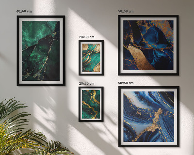 Lot de tableaux encadrés Des abstractions élégantes avec de la verdure