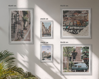 Ensemble de 5 tableaux Charmantes rues cyclables