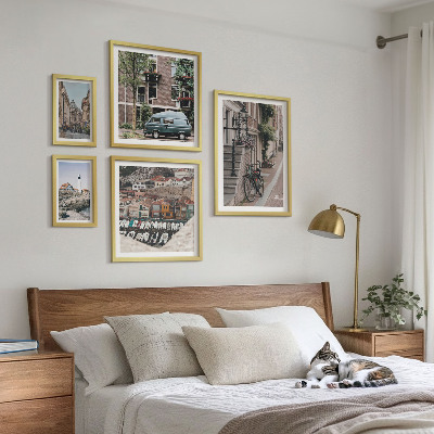 Ensemble de 5 tableaux Charmantes rues cyclables