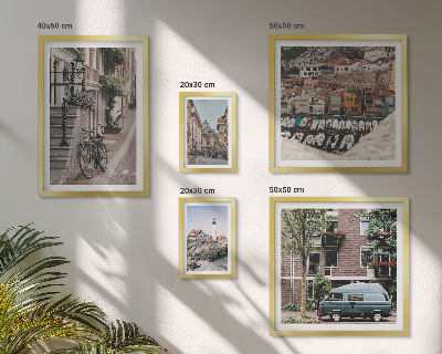 Ensemble de 5 tableaux Charmantes rues cyclables