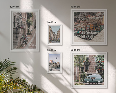 Ensemble de 5 tableaux Charmantes rues cyclables