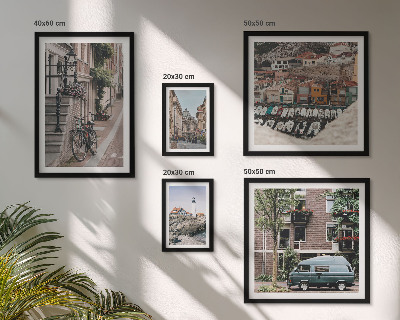 Ensemble de 5 tableaux Charmantes rues cyclables
