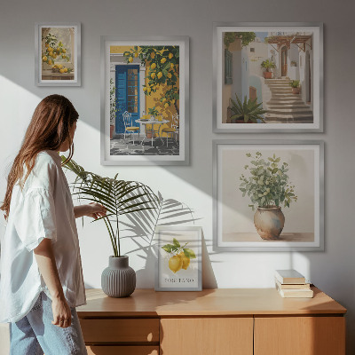 Lot de tableaux encadrés Inspirations de style aux agrumes