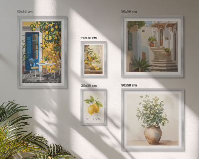Lot de tableaux encadrés Inspirations de style aux agrumes