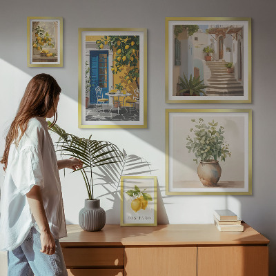 Lot de tableaux encadrés Inspirations de style aux agrumes