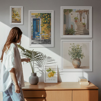 Lot de tableaux encadrés Inspirations de style aux agrumes