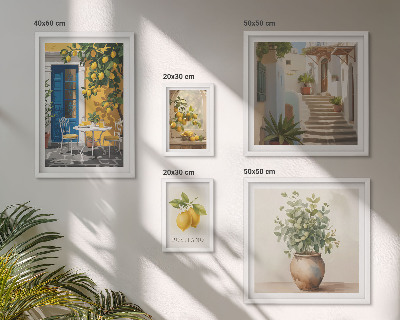 Lot de tableaux encadrés Inspirations de style aux agrumes