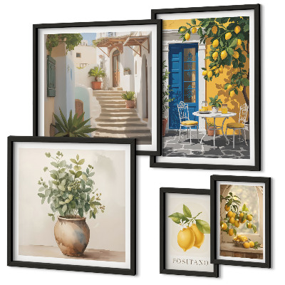 Lot de tableaux encadrés Inspirations de style aux agrumes