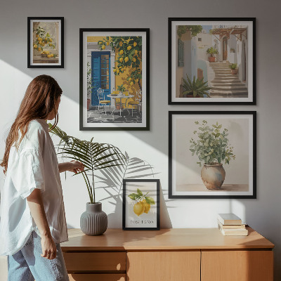 Lot de tableaux encadrés Inspirations de style aux agrumes