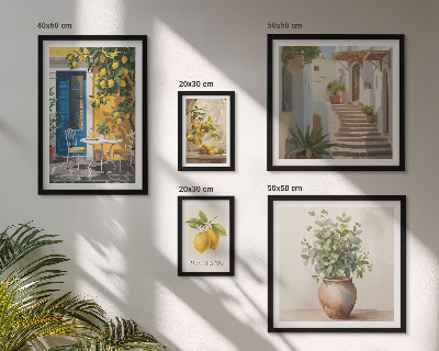 Lot de tableaux encadrés Inspirations de style aux agrumes