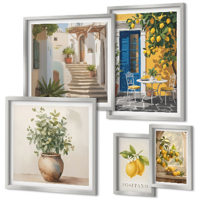 Lot de tableaux encadrés Inspirations de style aux agrumes