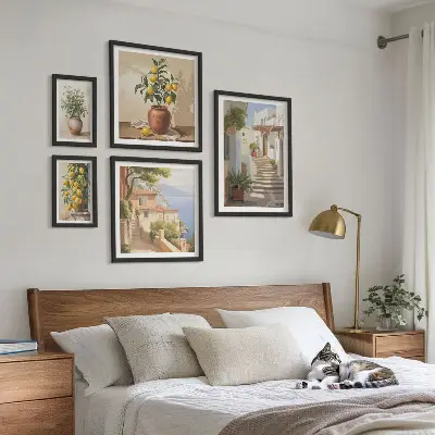 Tableau de décoration murale représentant des plantes d'intérieur élégantes