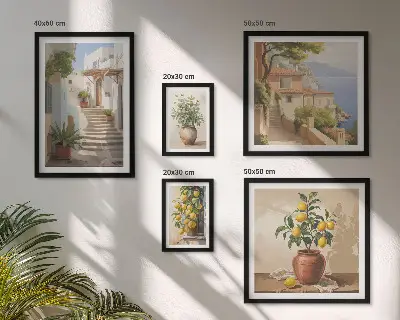 Tableau de décoration murale représentant des plantes d'intérieur élégantes