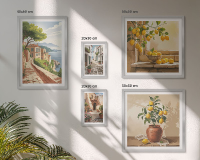 Lot de tableaux encadrés Vues charmantes sur la Méditerranée