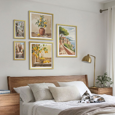 Lot de tableaux encadrés Vues charmantes sur la Méditerranée