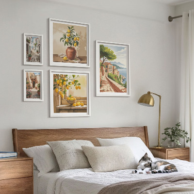Lot de tableaux encadrés Vues charmantes sur la Méditerranée