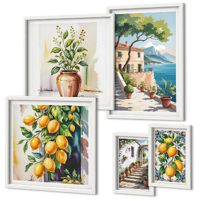 Tableau de décoration murale Paysages avec des agrumes et de la végétation