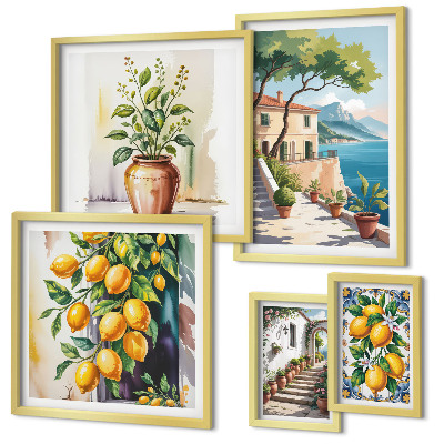 Tableau de décoration murale Paysages avec des agrumes et de la végétation