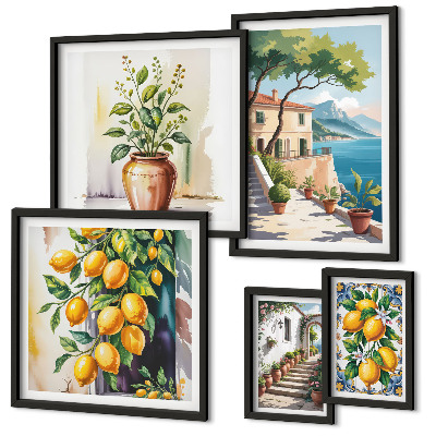 Tableau de décoration murale Paysages avec des agrumes et de la végétation