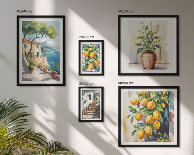 Tableau de décoration murale Paysages avec des agrumes et de la végétation