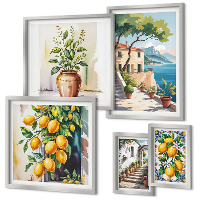 Tableau de décoration murale Paysages avec des agrumes et de la végétation