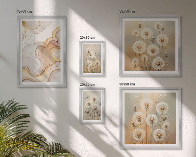 Lot de tableaux encadrés Motifs floraux de nature délicate