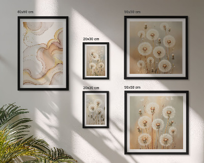 Lot de tableaux encadrés Motifs floraux de nature délicate