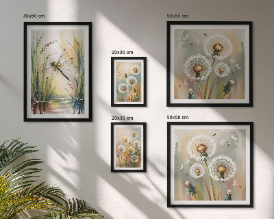 Tableau de décoration murale Libellules florales dans un style naturel